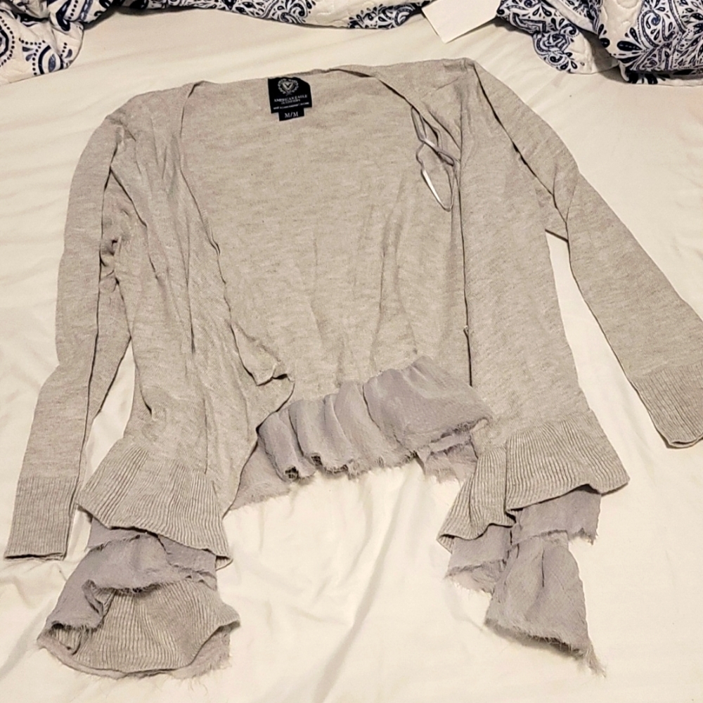 Ruffle Hem Cardigan